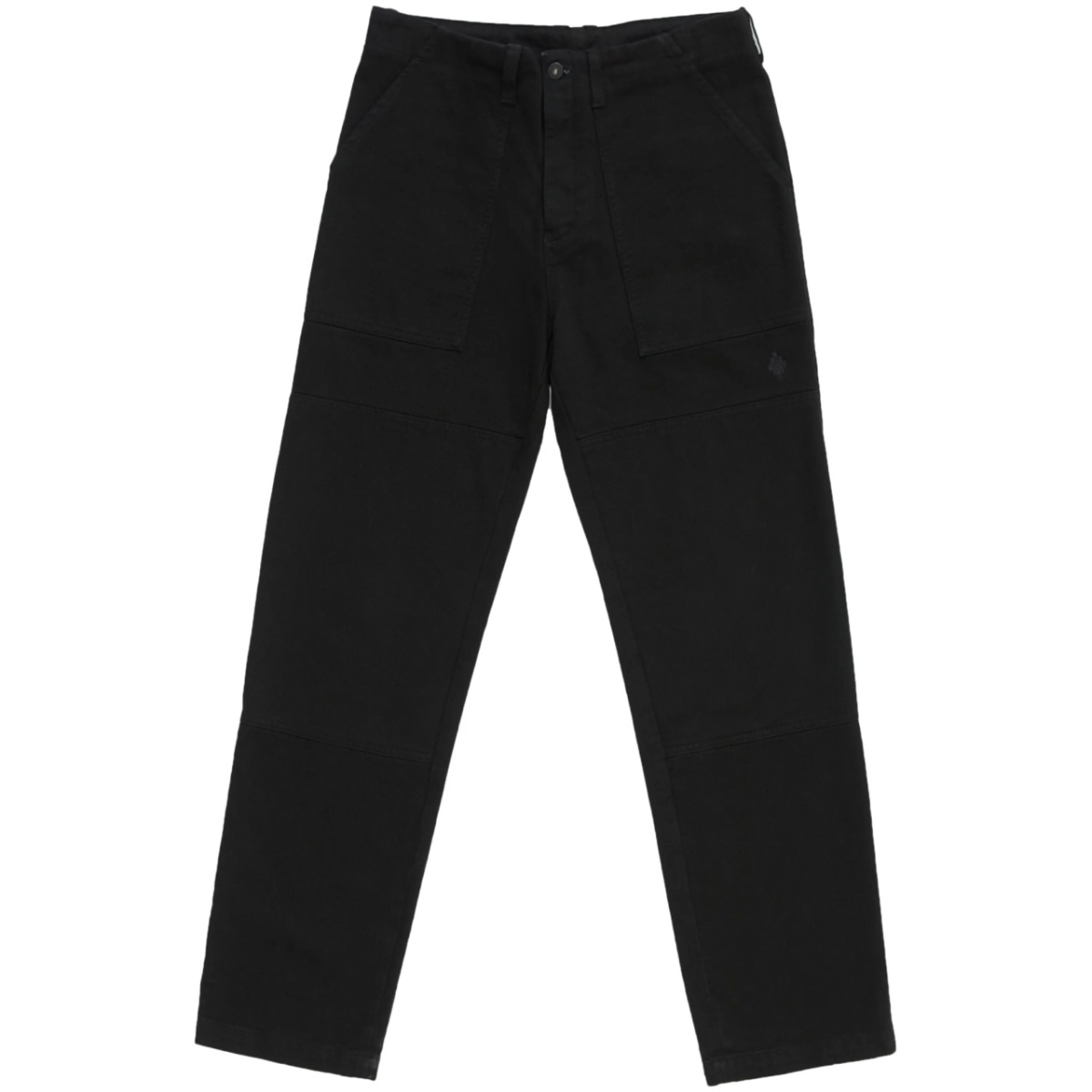 patchwork straight-legged trousers
