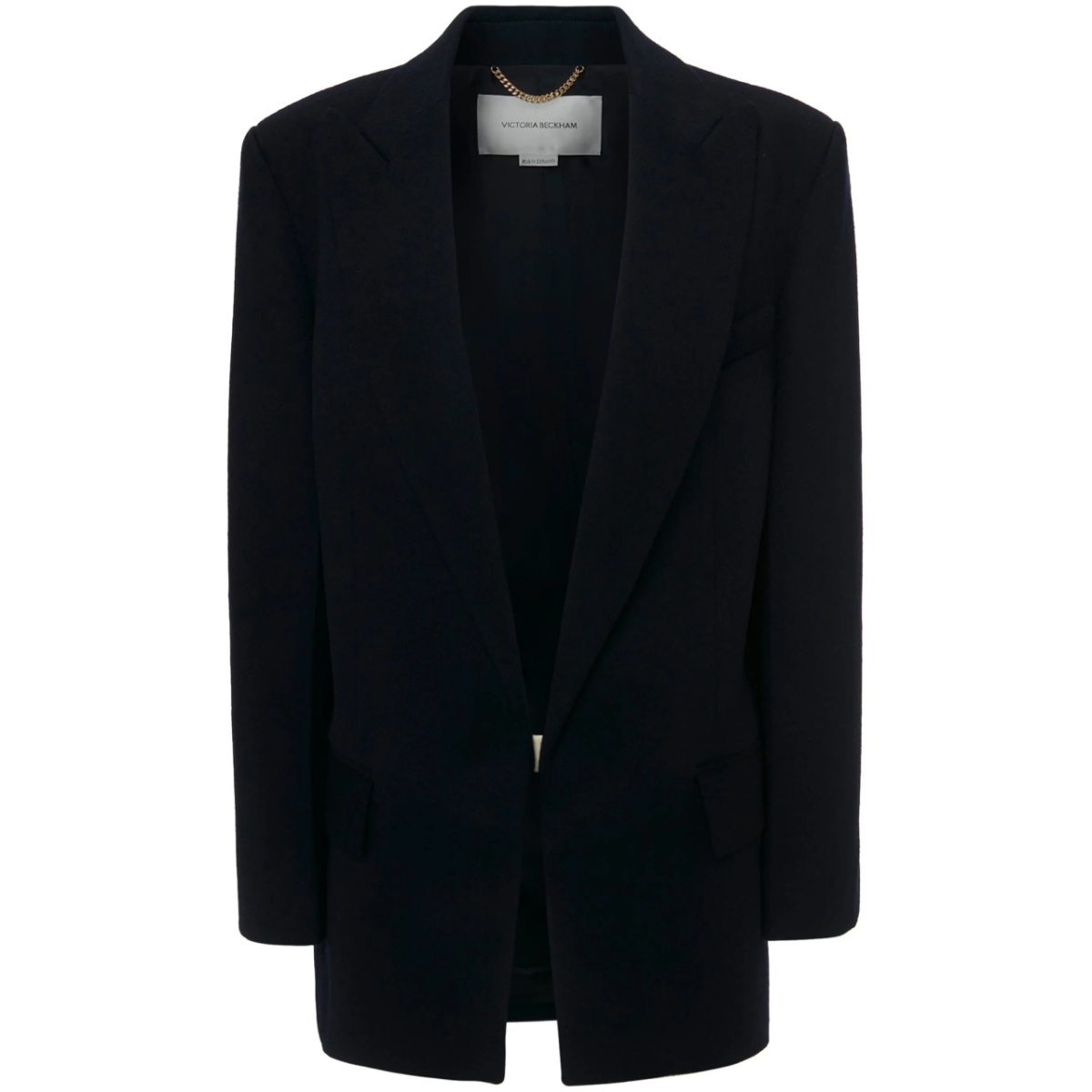 peak-lapel wool-cashmere blazer