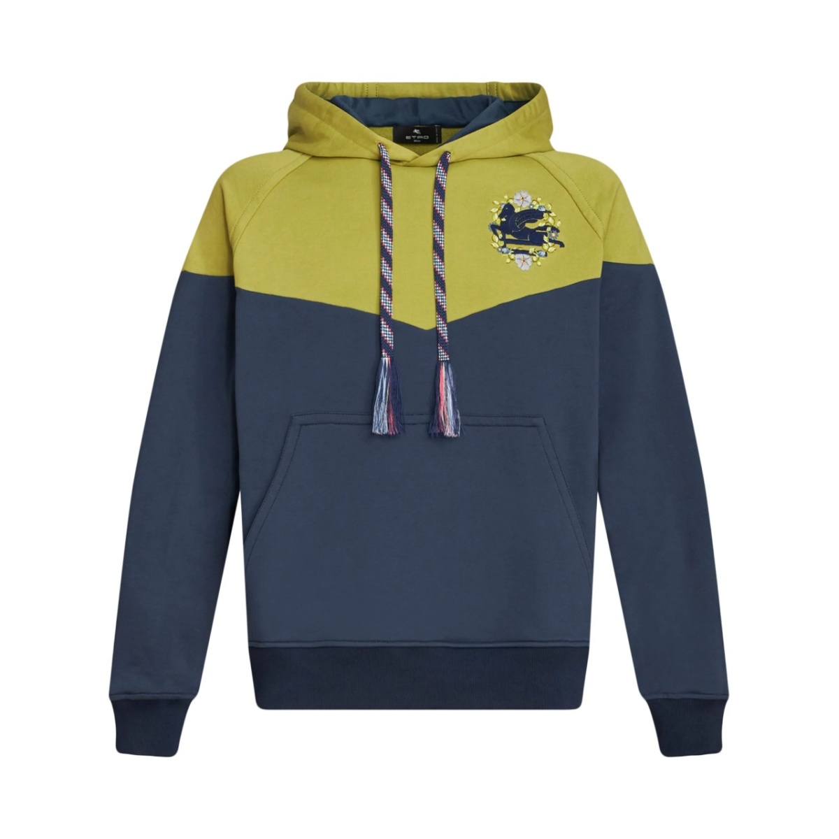 Pegaso-motif cotton hoodie