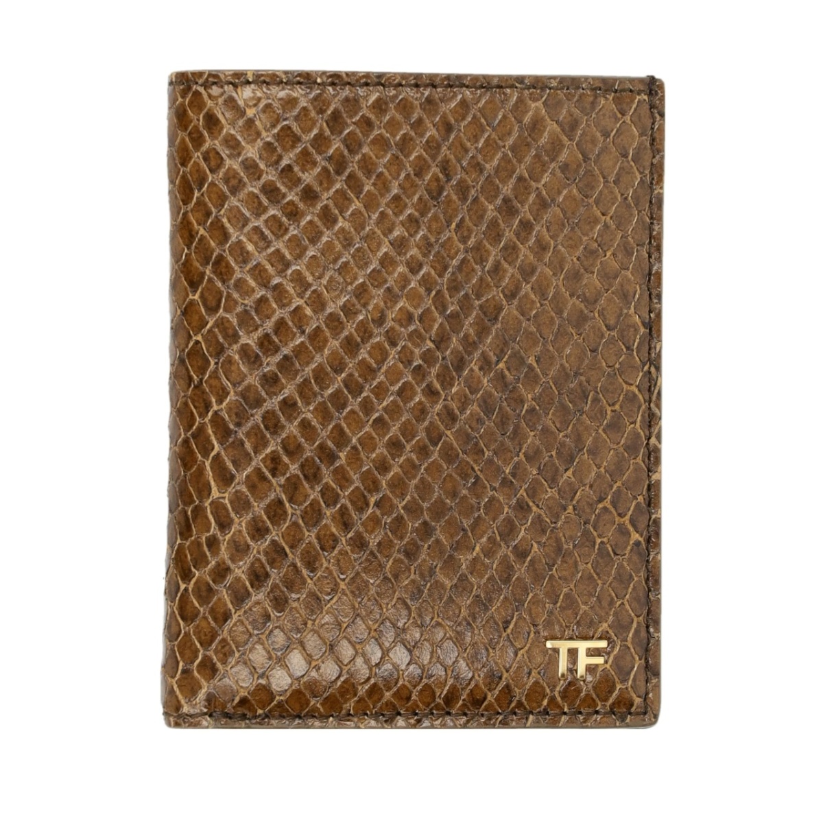 Phyton-print leather wallet