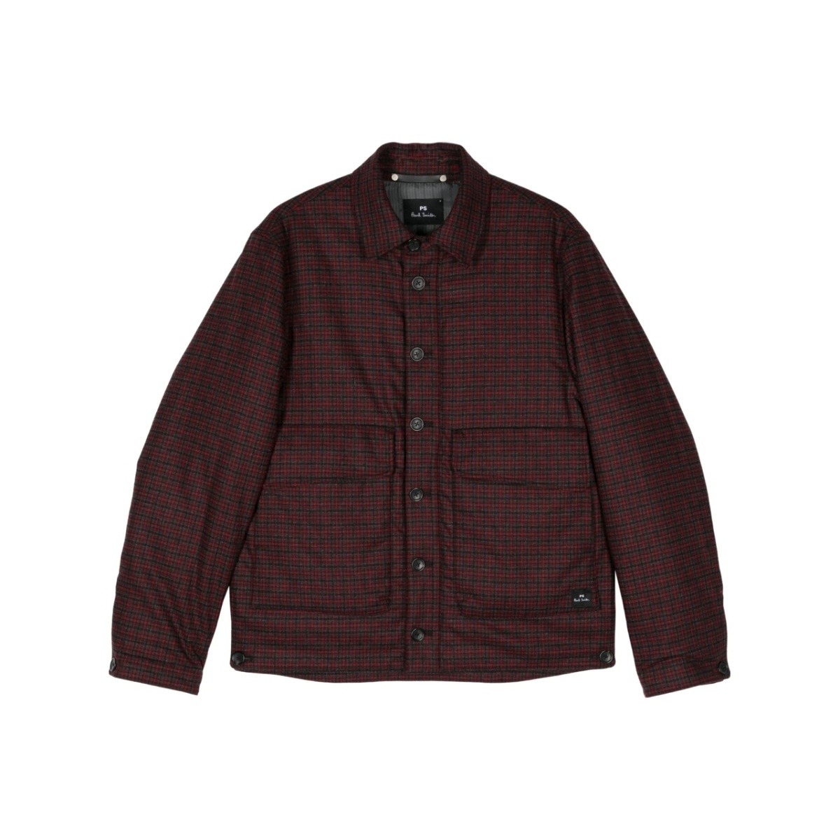 plaid-check jacket