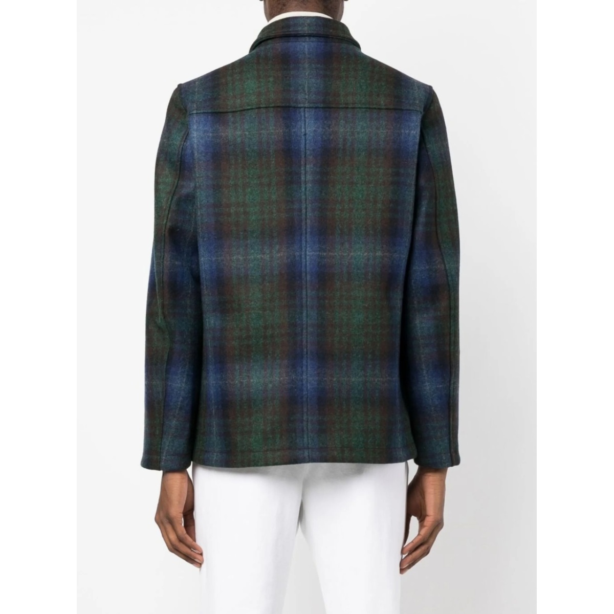 plaid virgin-wool shirt jacket - Img 4