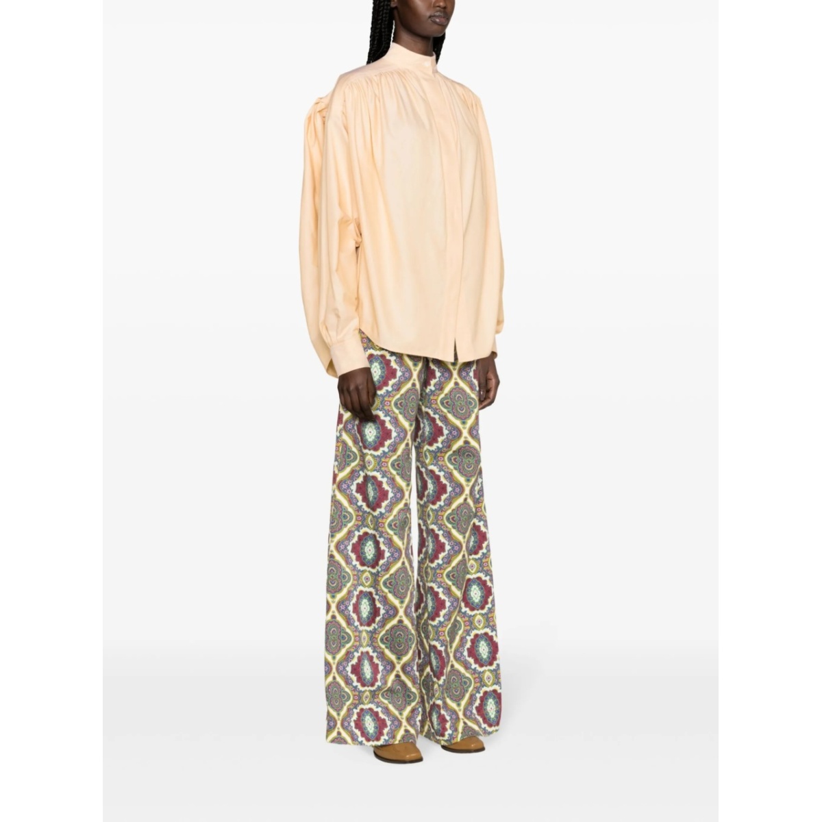 pleated cotton shirt - Img 3