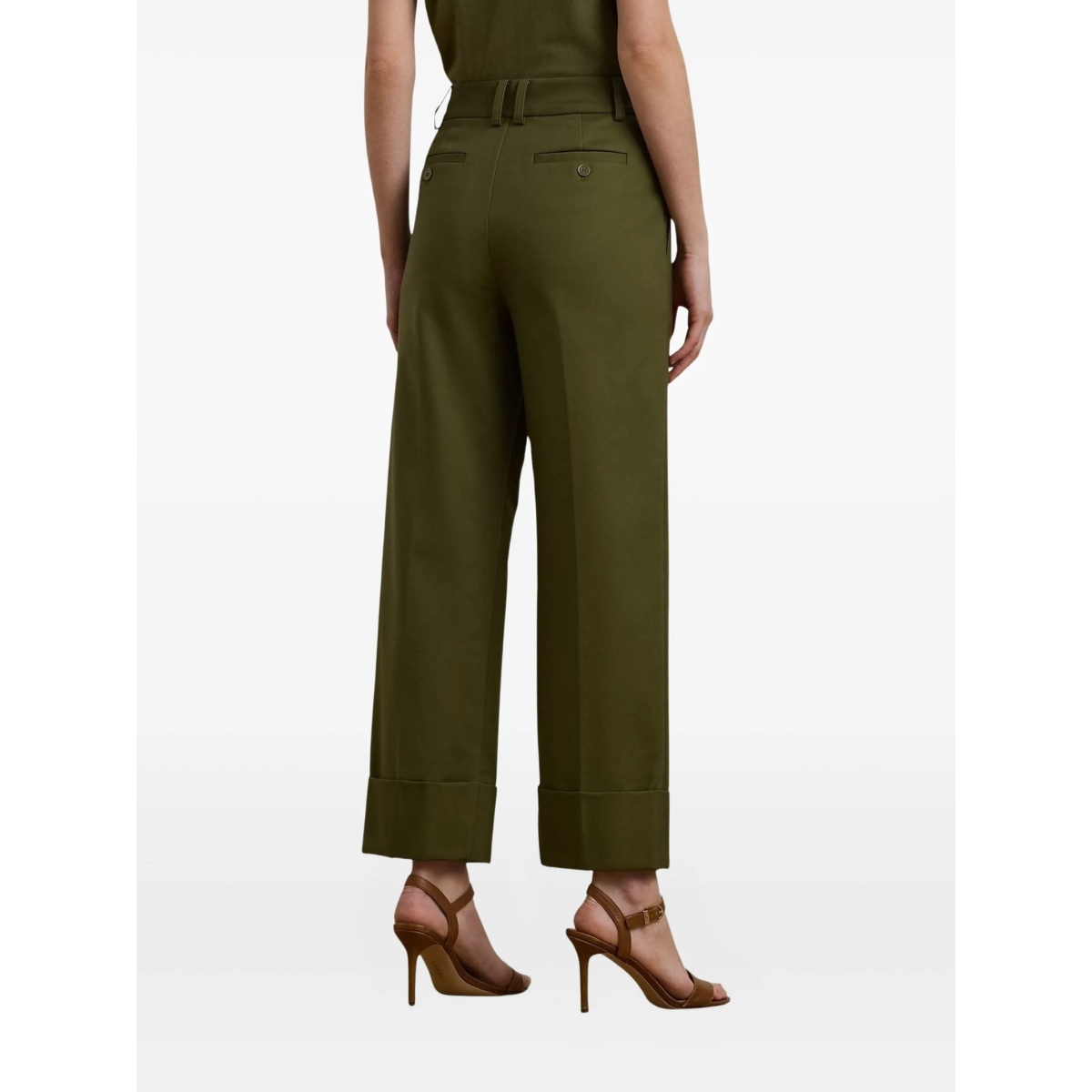 pleated high-waisted trousers - Img 4