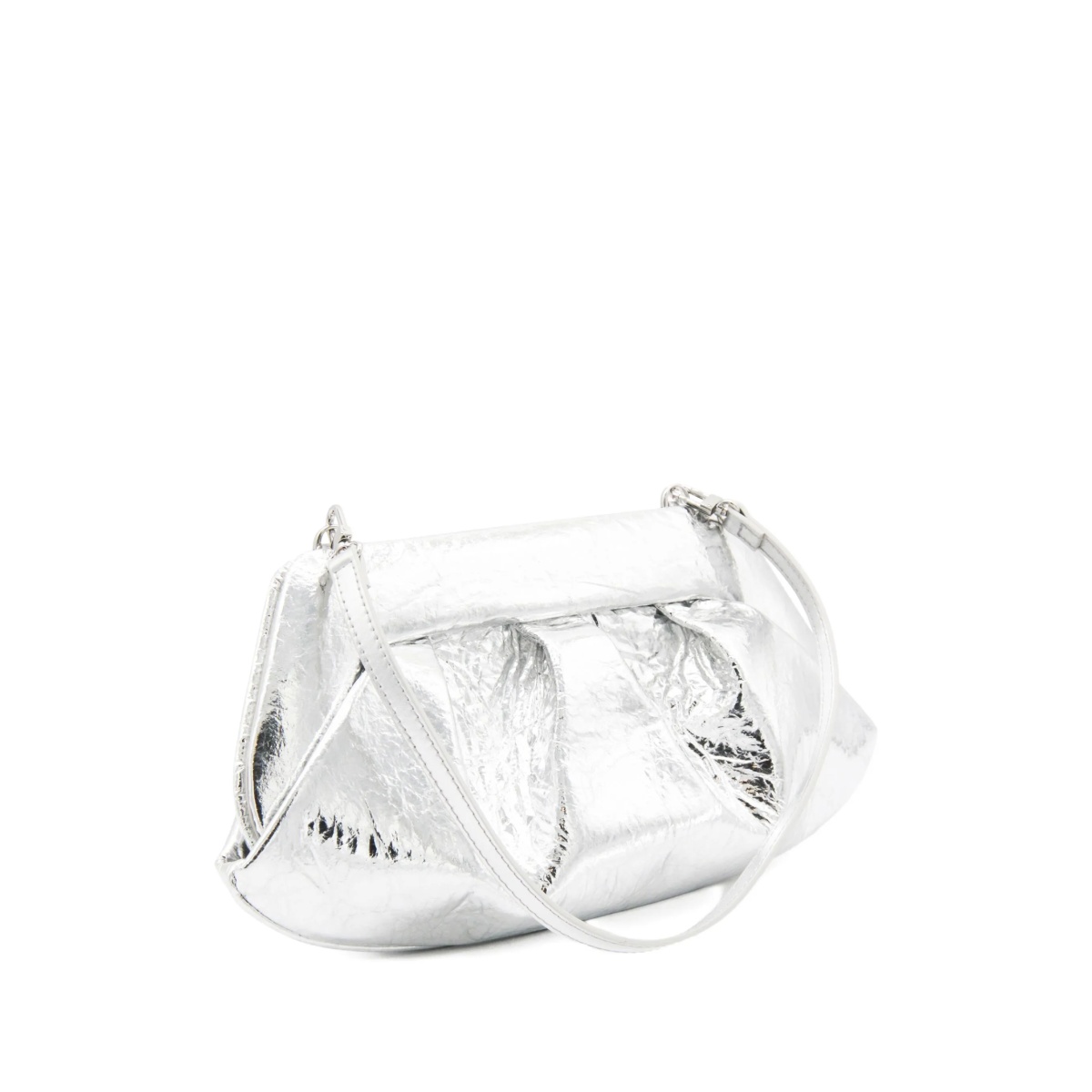 pleated metallic-effect clutch bag - Img 3