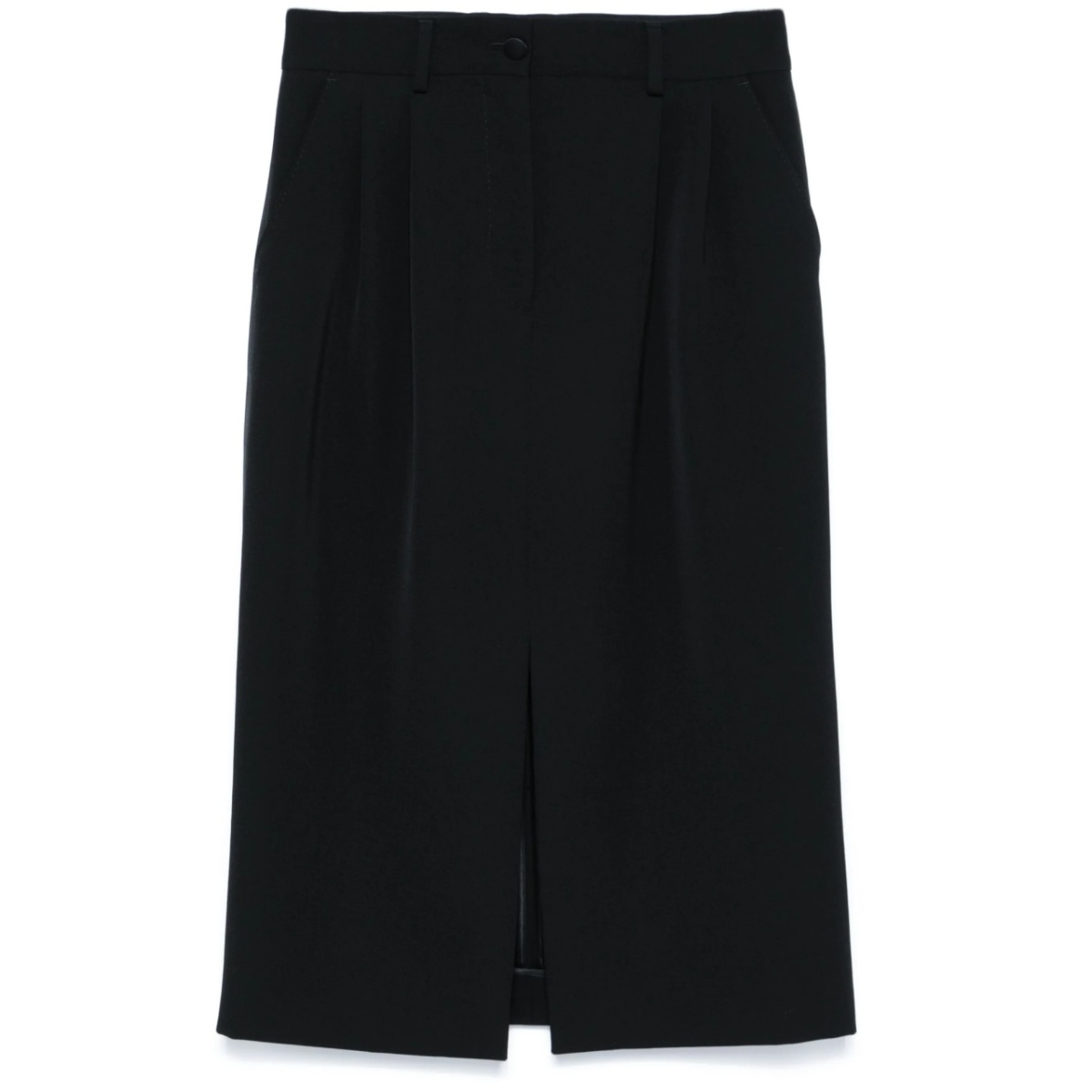 pleated midi skirt