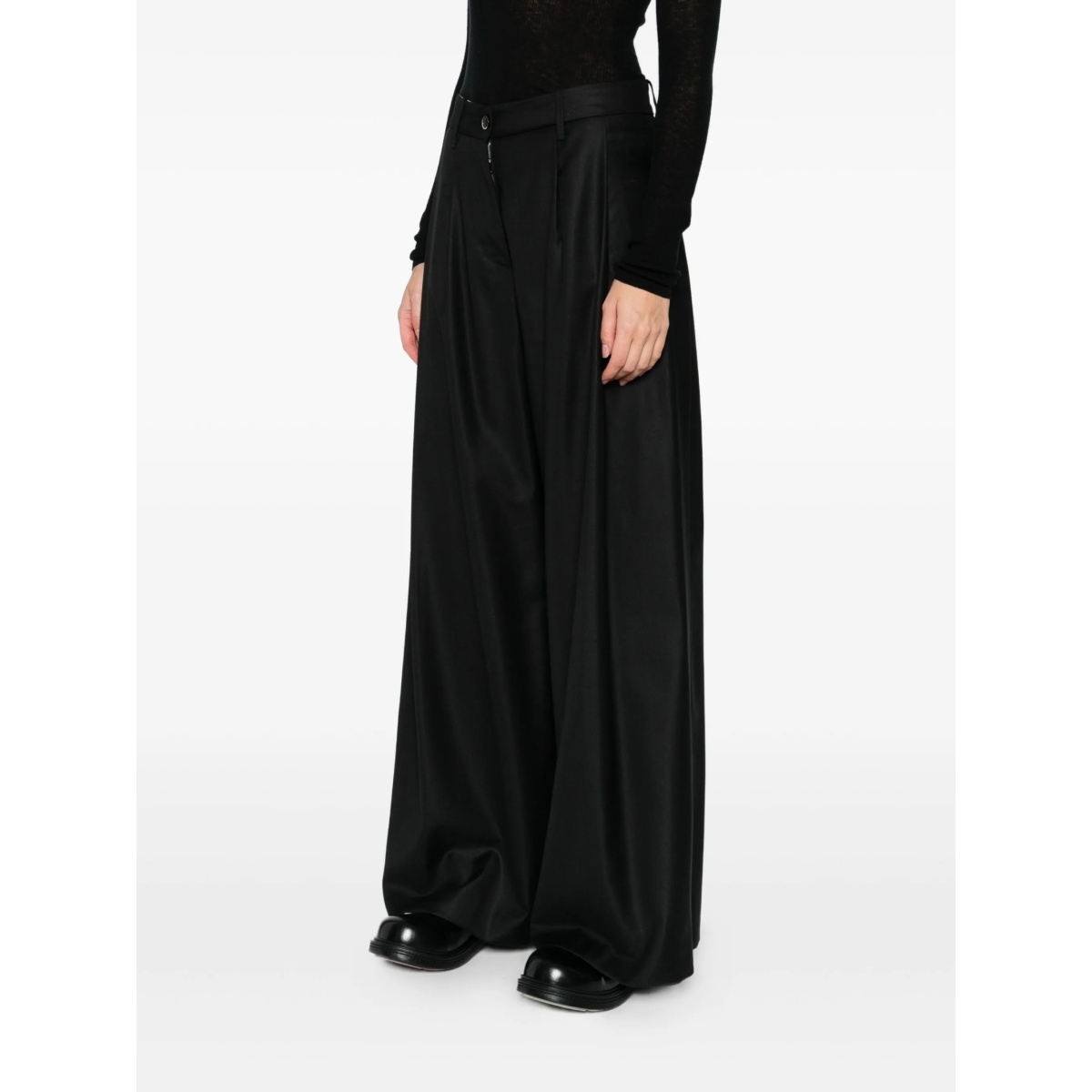 pleated palazzo trousers - Img 3