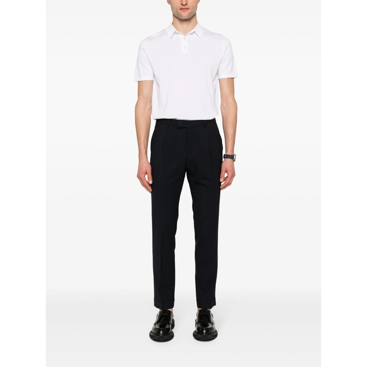 pleated slim-cut trousers - Img 2