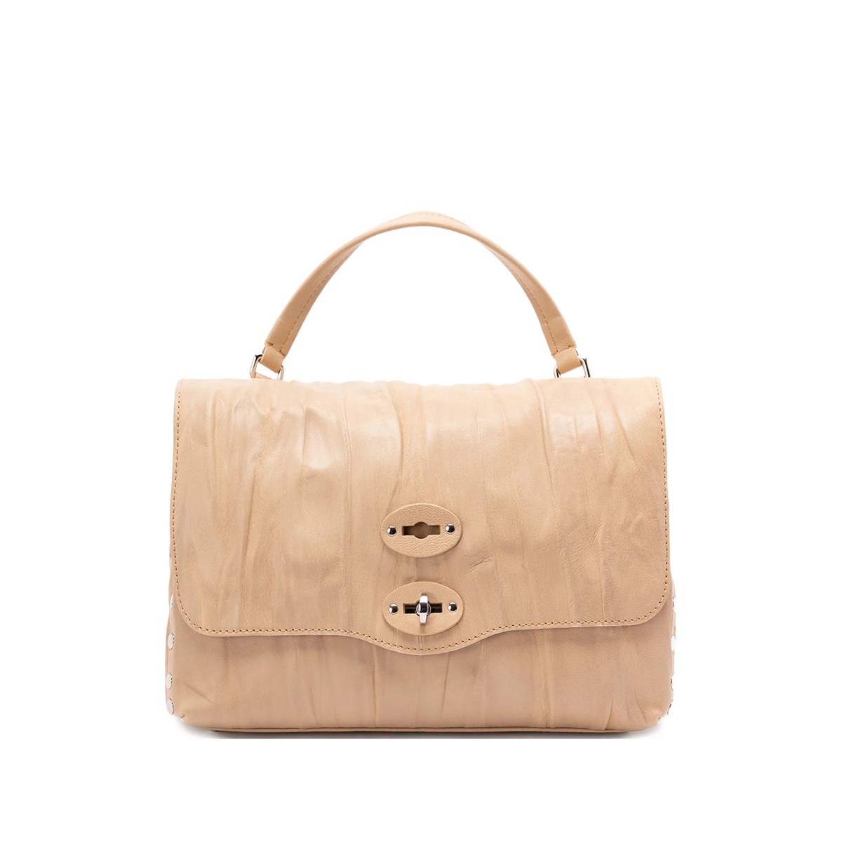 pleated stud-detail shoulder bag