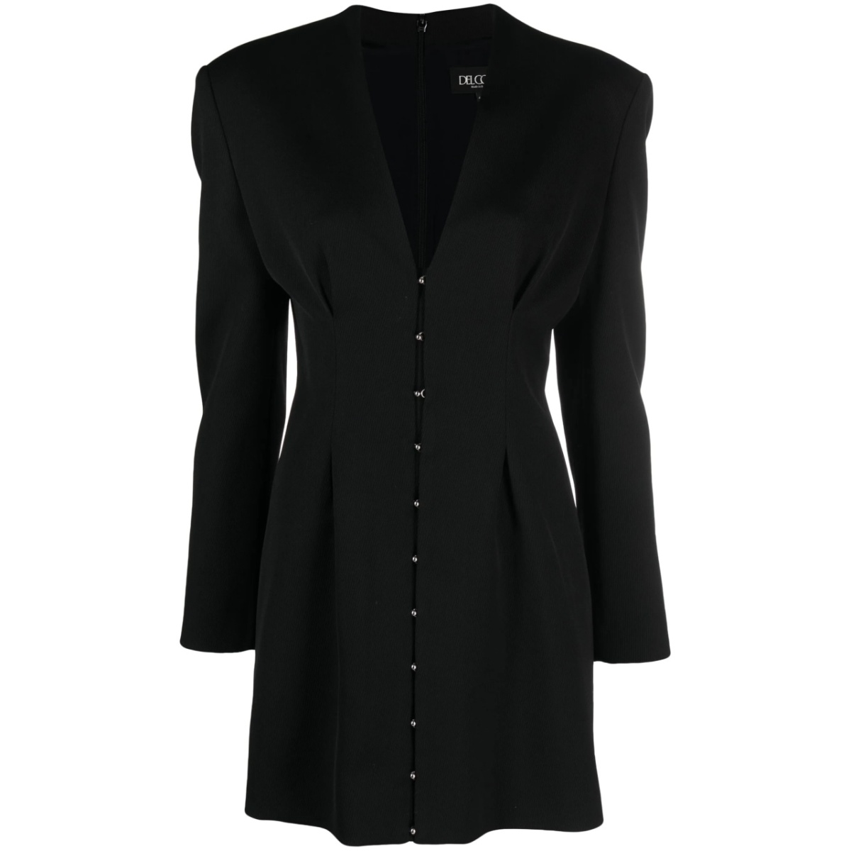 plunging V-neck fitted minidress