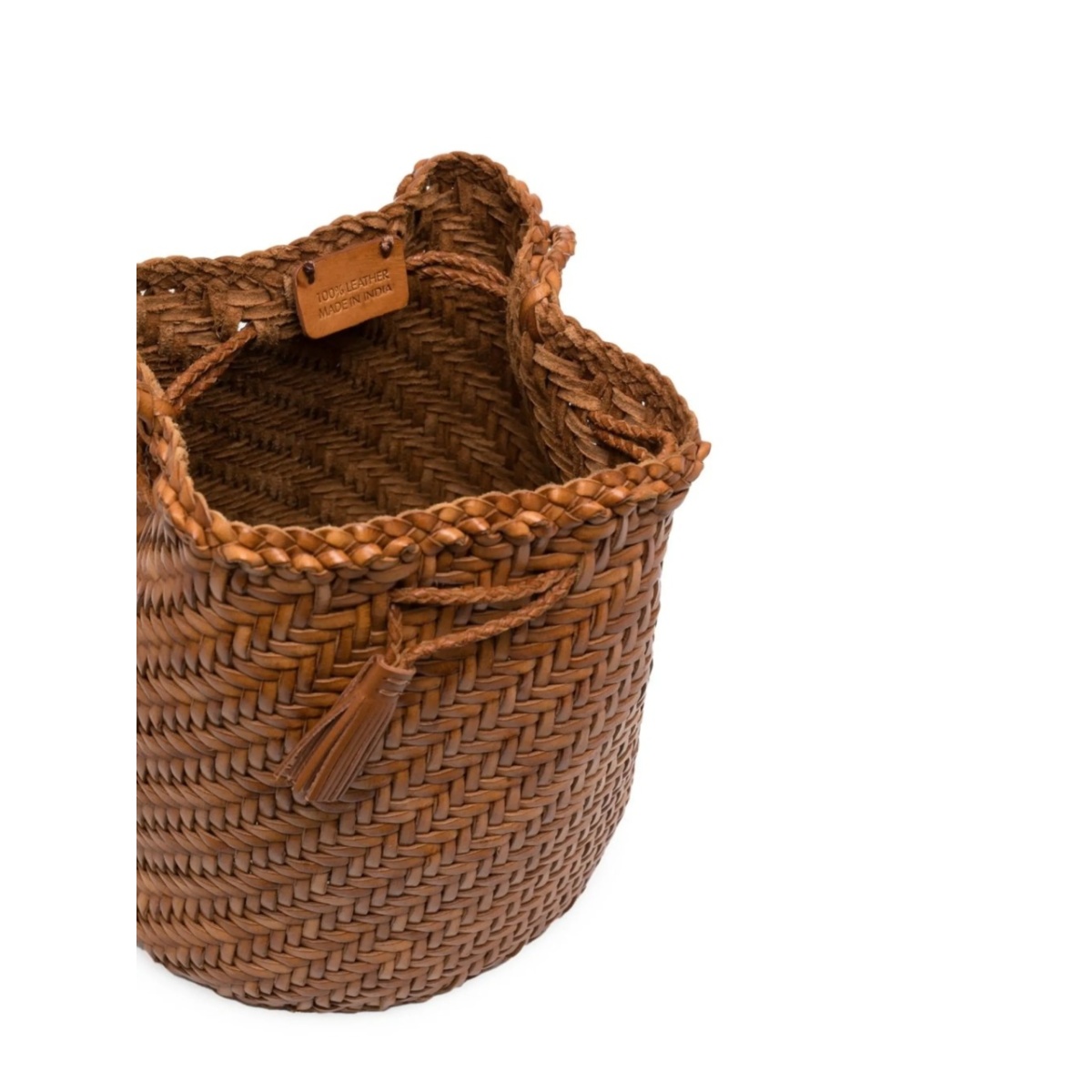 Pompom Double Jump woven bucket bag - Img 5