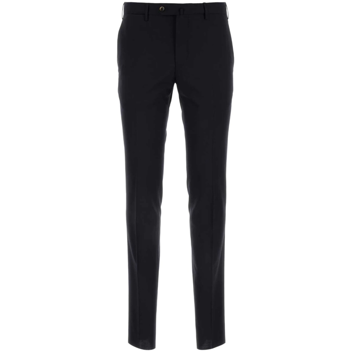 pressed-crease tailored trousers
