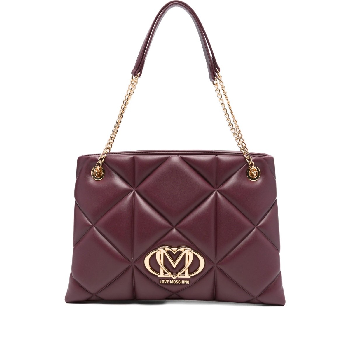 quilted chain-strap tote bag