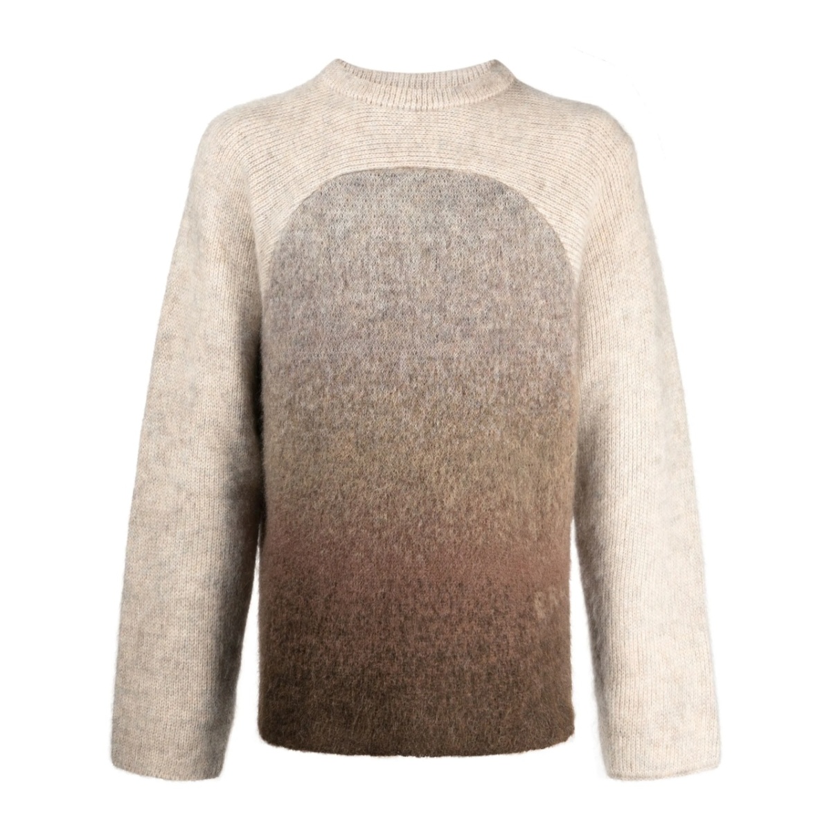 Rainbow gradient-effect crew-neck jumper