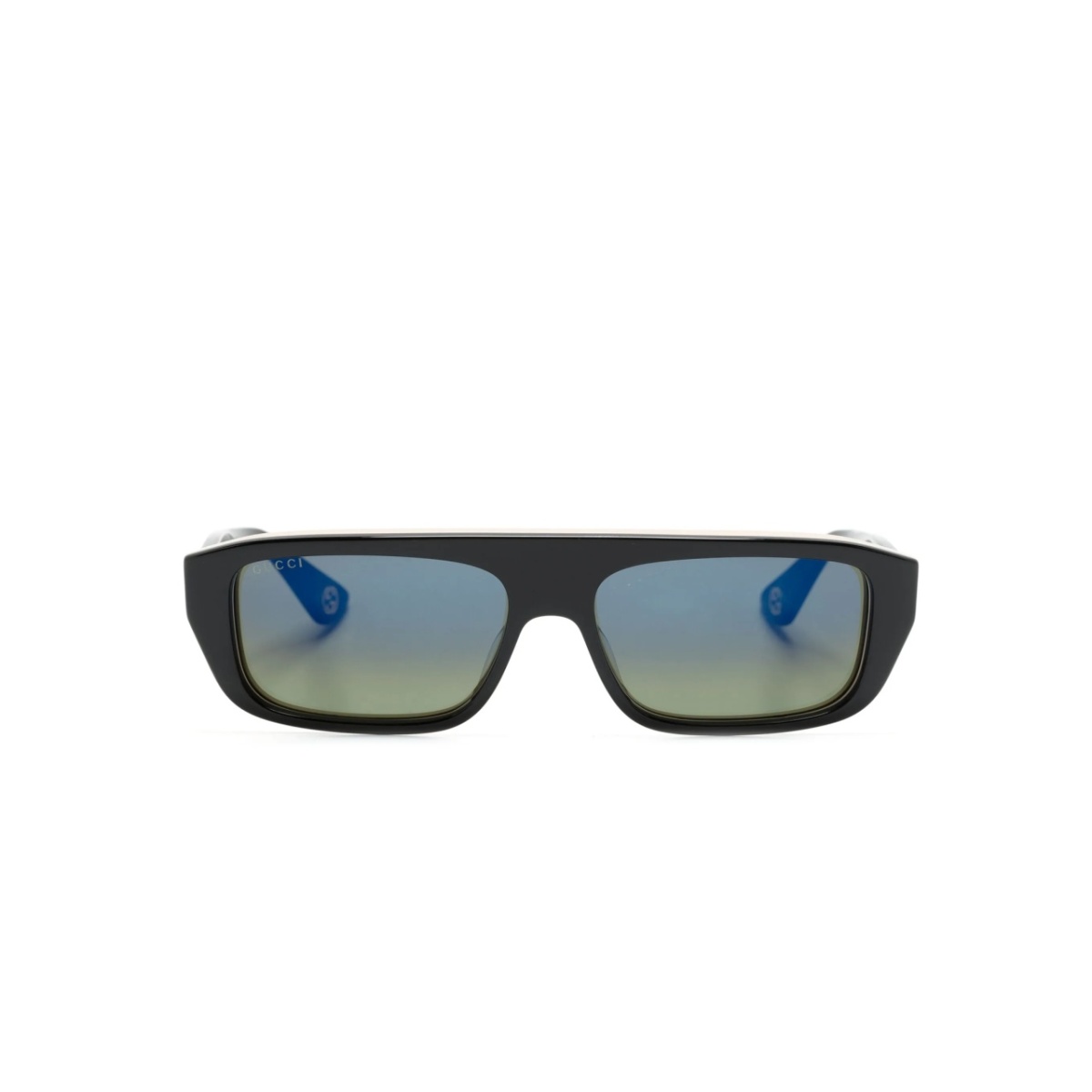 rectangle-frame tinted sunglasses