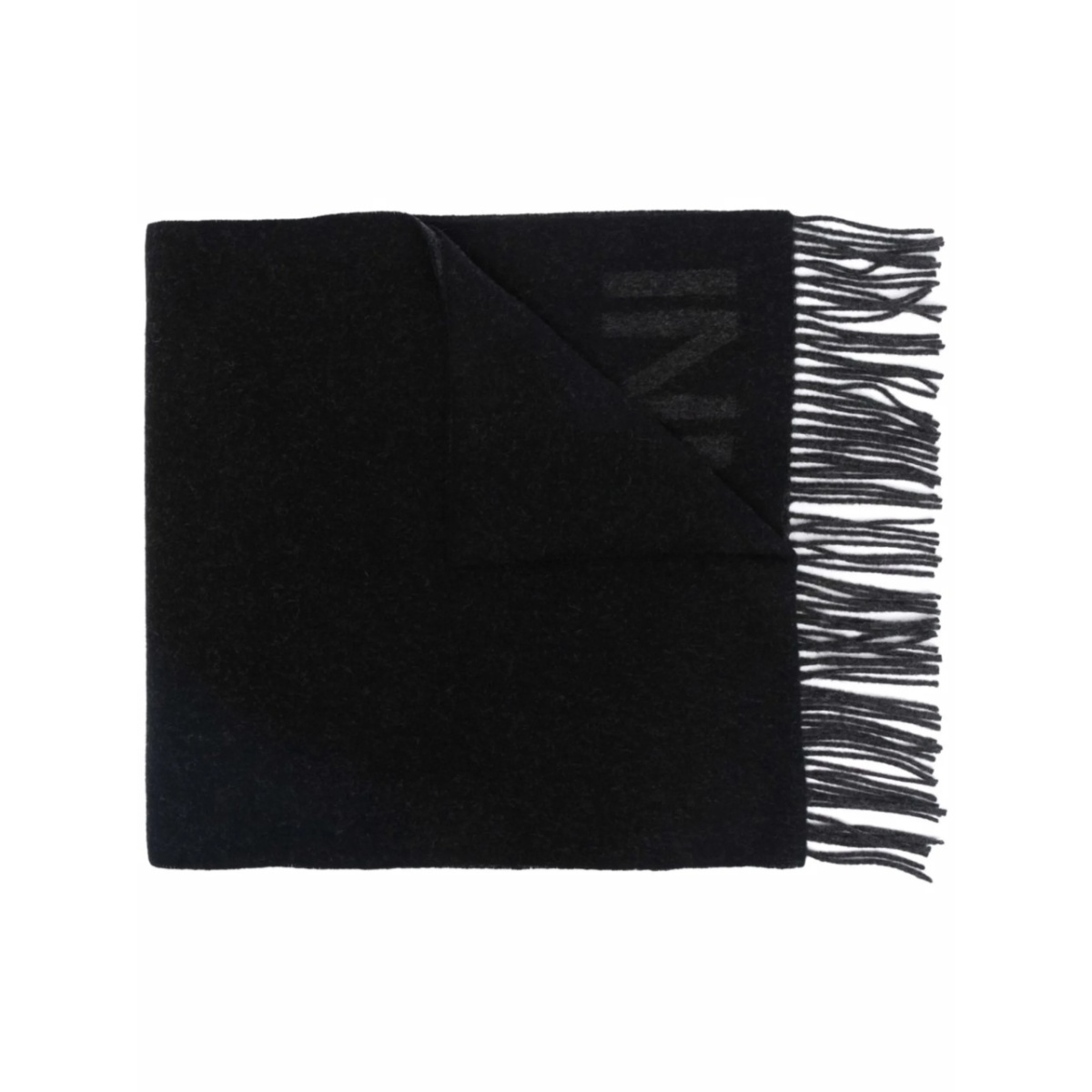 recycled wool-blend fringe scarf