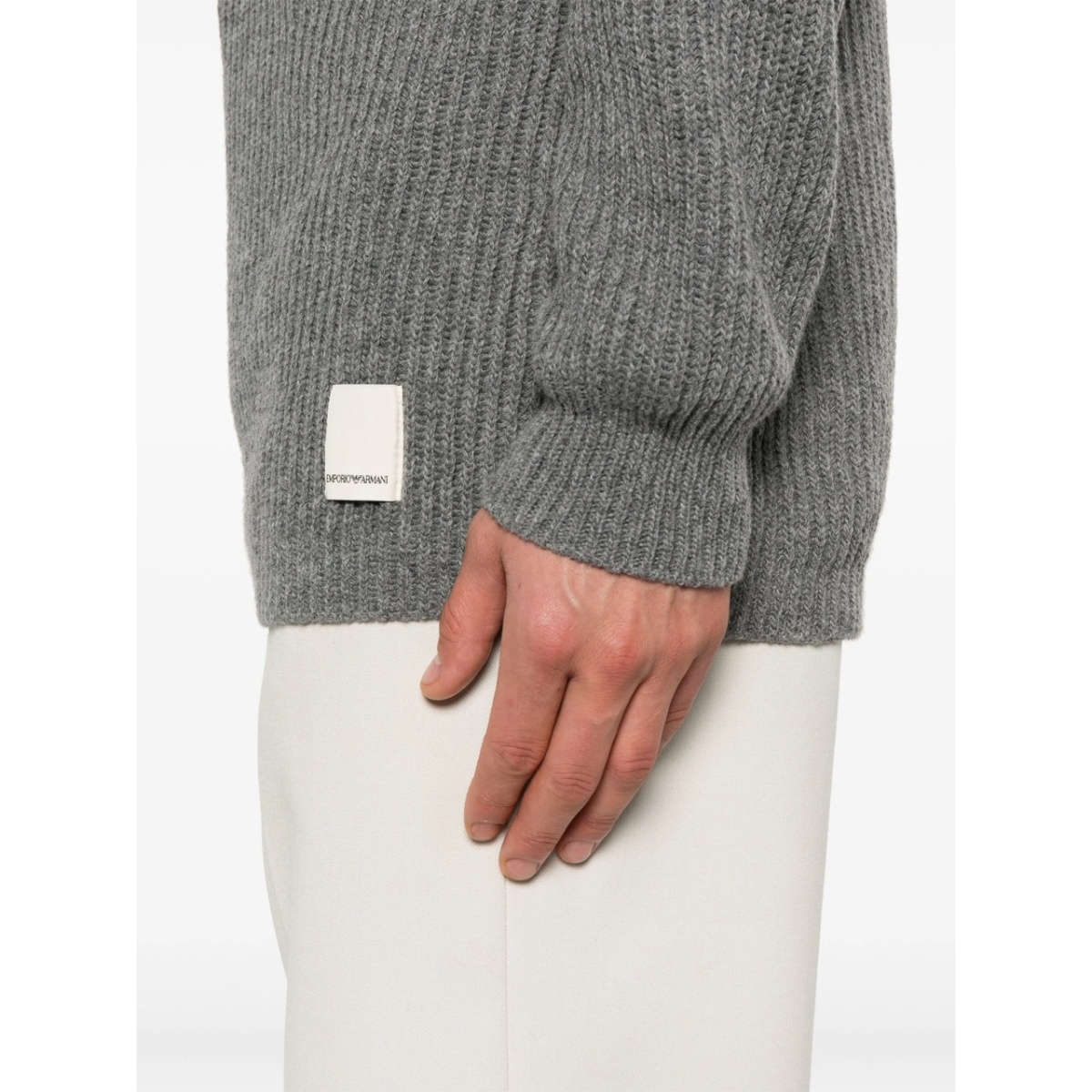 ribbed-knit polo shirt - Img 5
