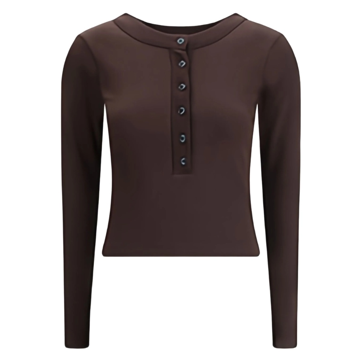 ribbed long-sleeve top
