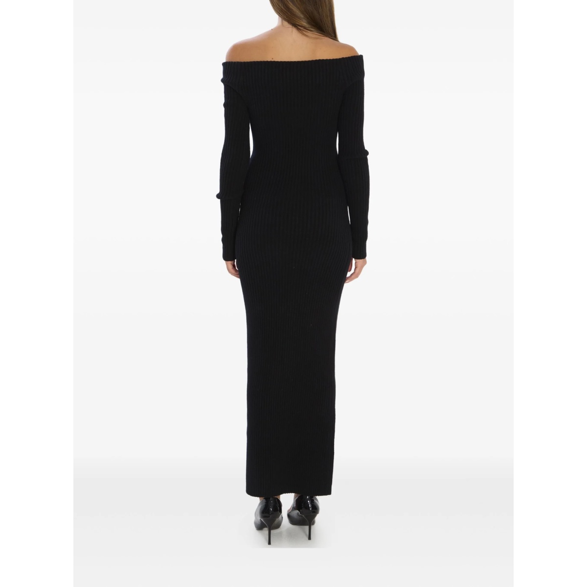 ribbed off-shoulder maxi dress - Img 4