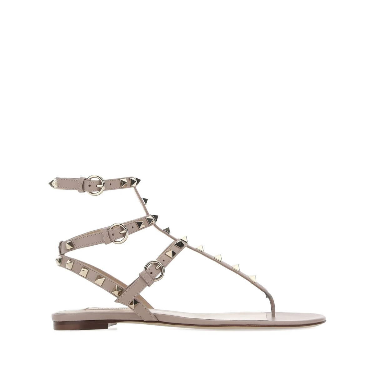 Rockstud leather sandals