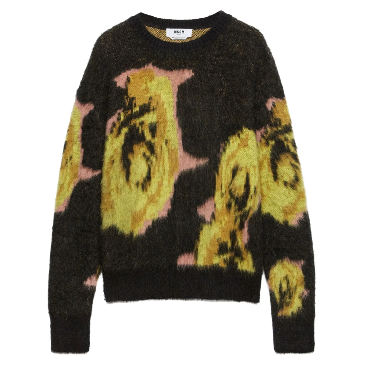 rose intarsia print jumper