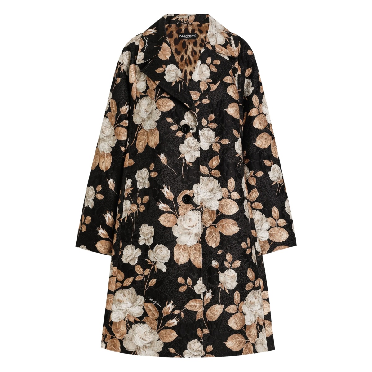 rose-print coat