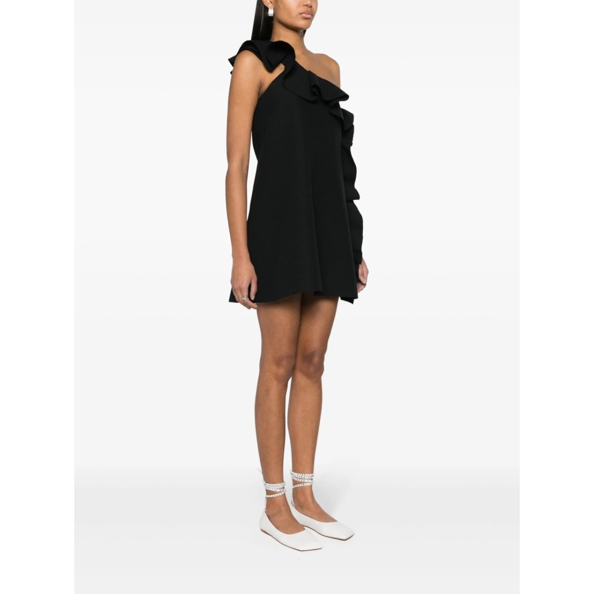 ruffle-trim asymmetric minidress - Img 3