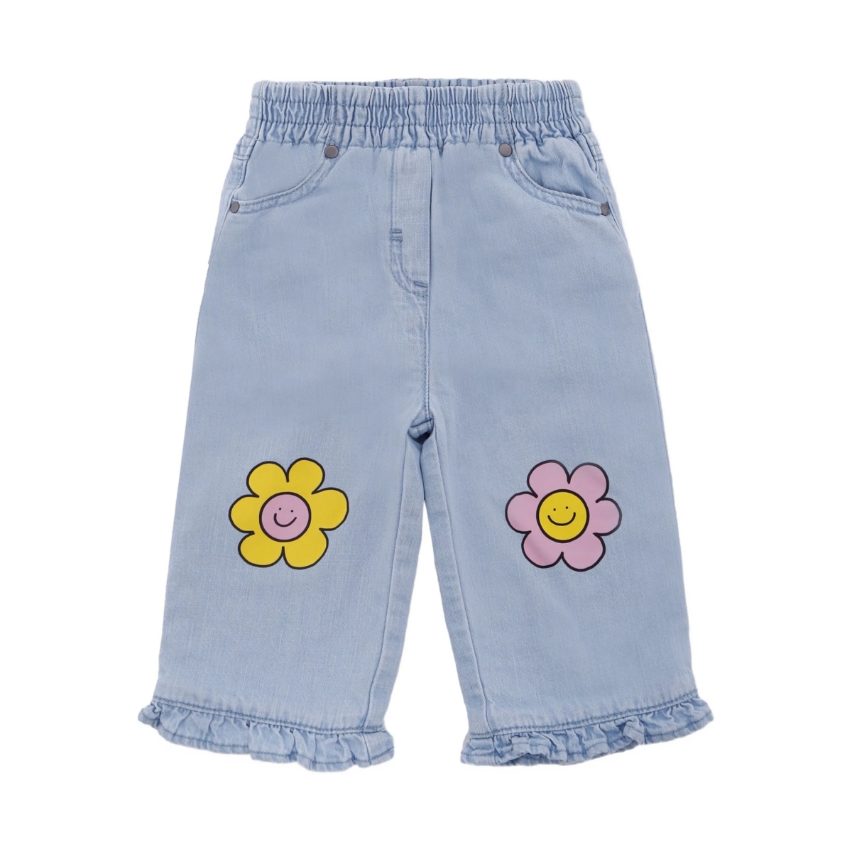 ruffled-hem jeans