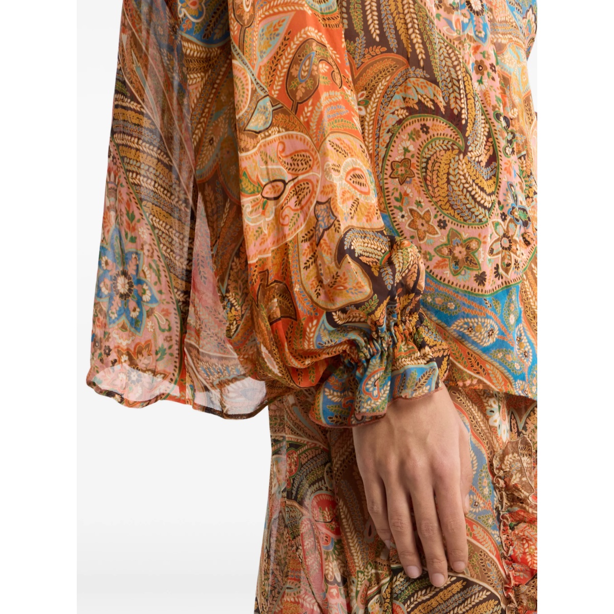 ruffled paisley-motif shirt - Img 5