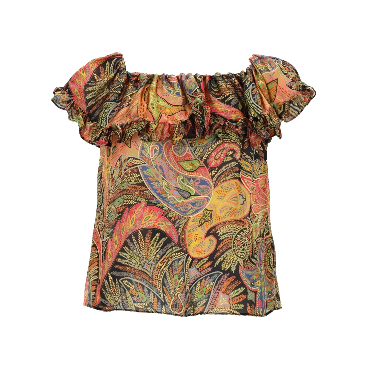 ruffled paisley-print top - Img 2