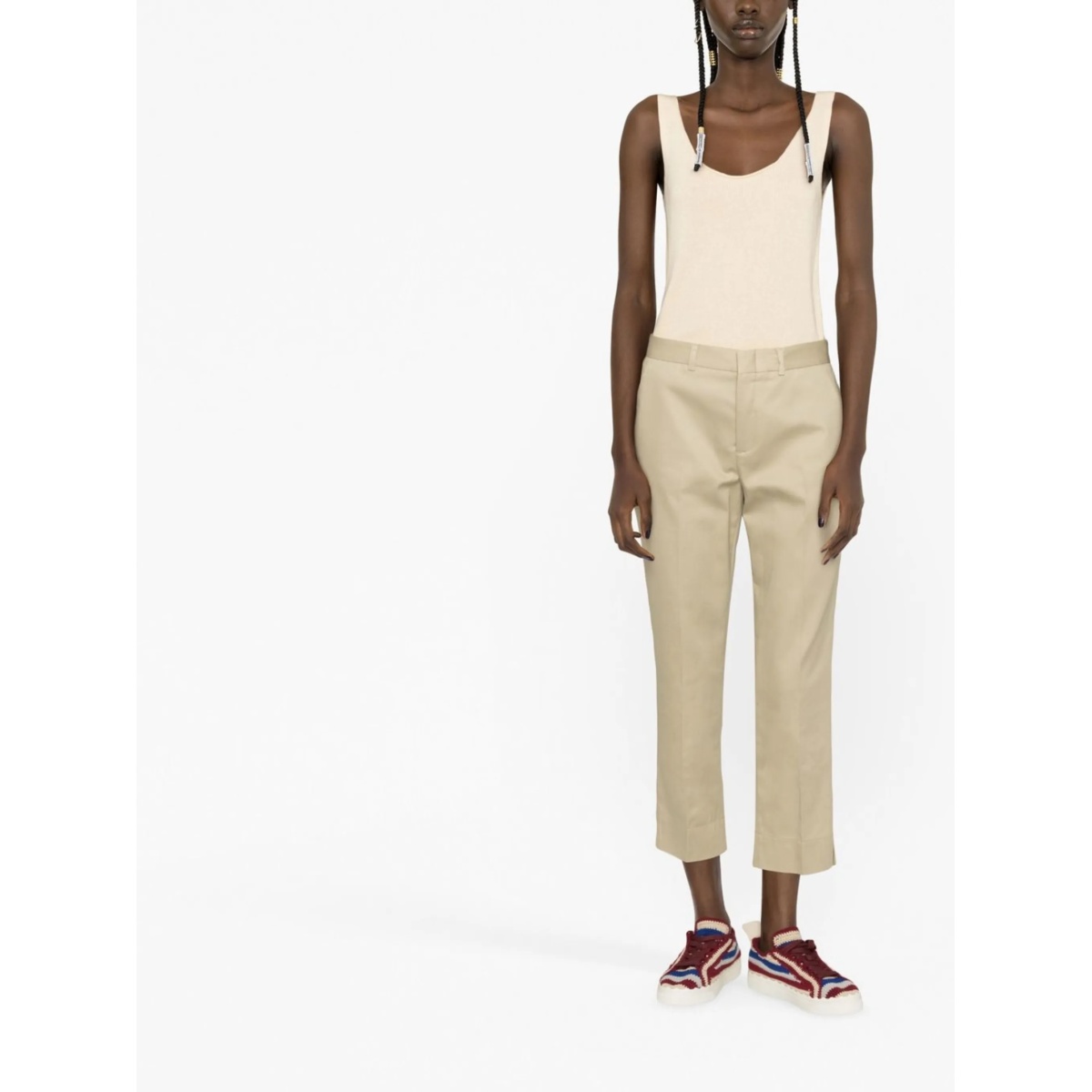 scoop neck knitted vest top - Img 2