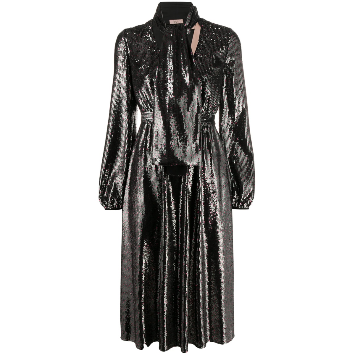 sequin detail midi dress