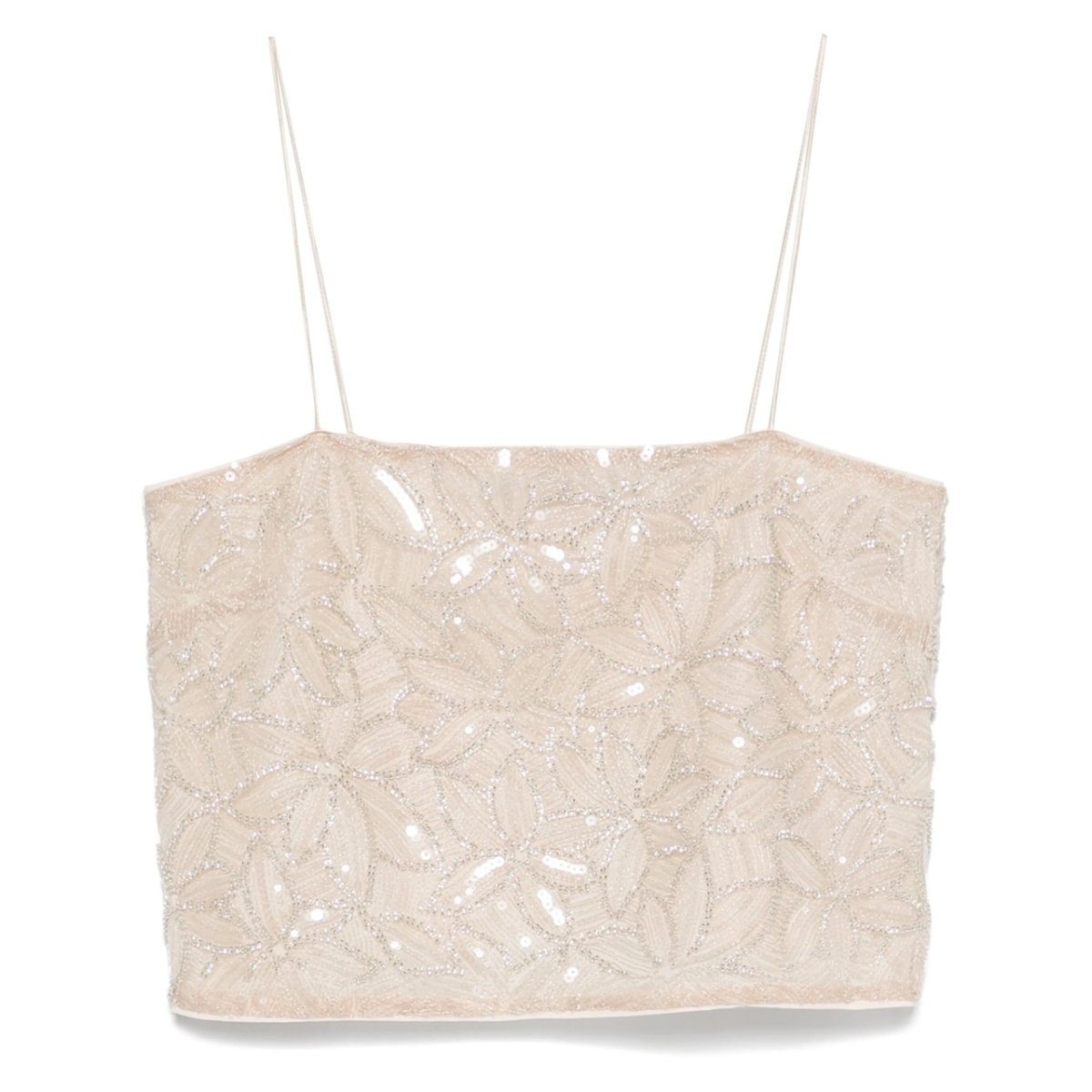 sequin embellished cropped blouse