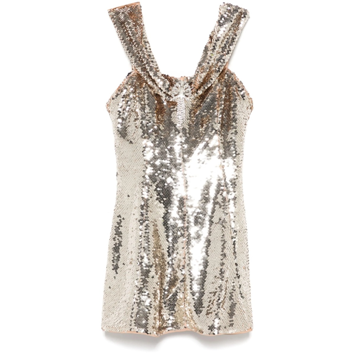 sequin off-shoulder mini dress
