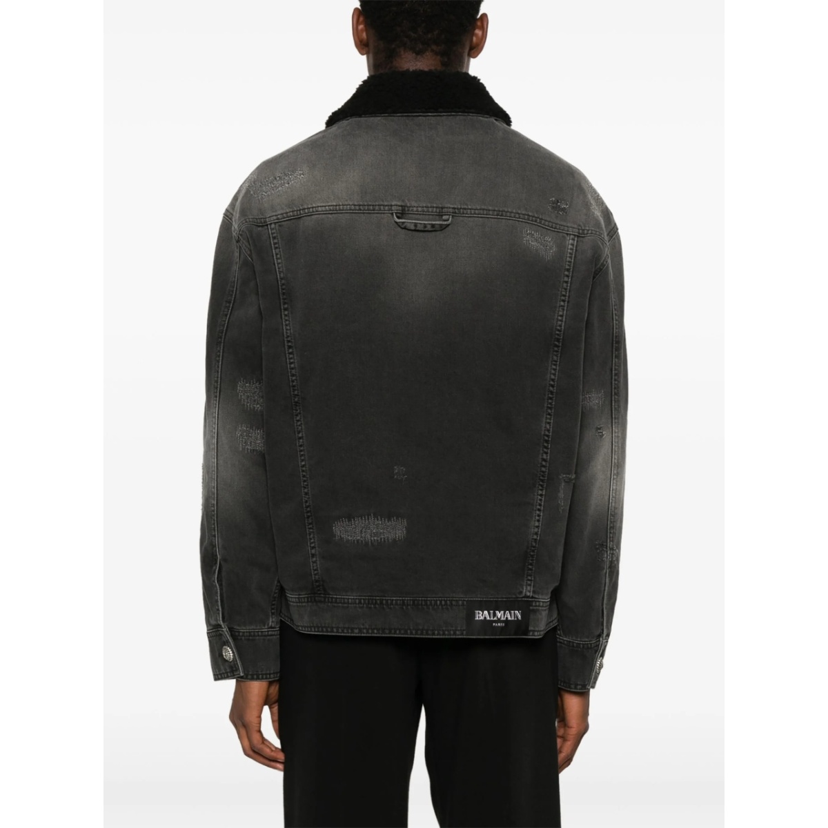 shearling-lining denim jacket - Img 4