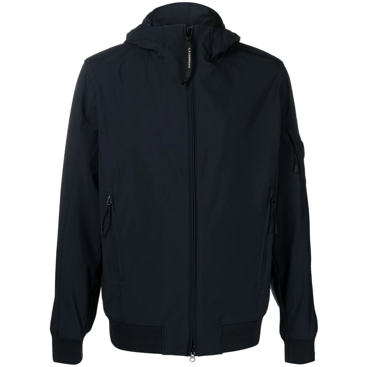 Shell-R Lens-detail hooded jacket