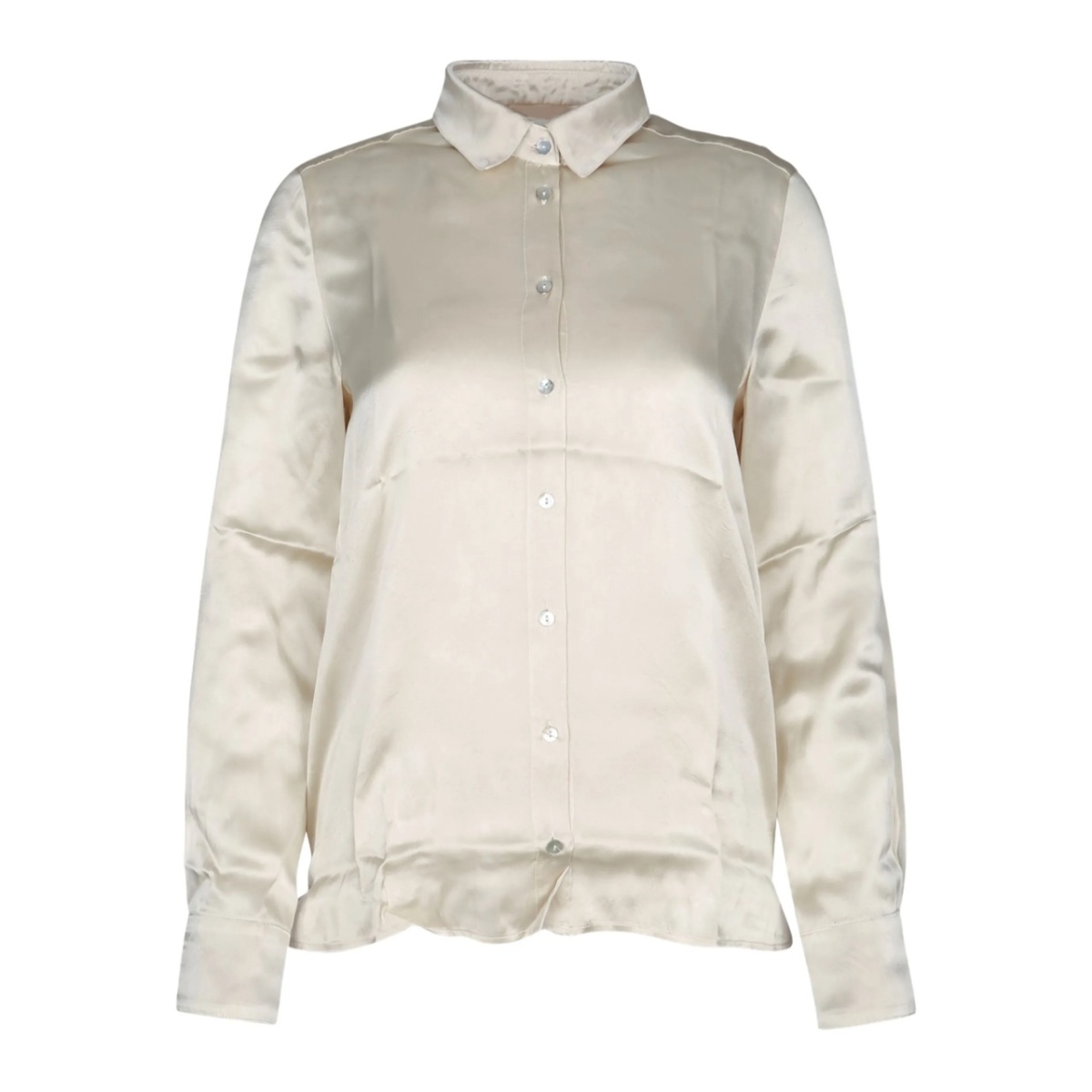silk button-up shirt