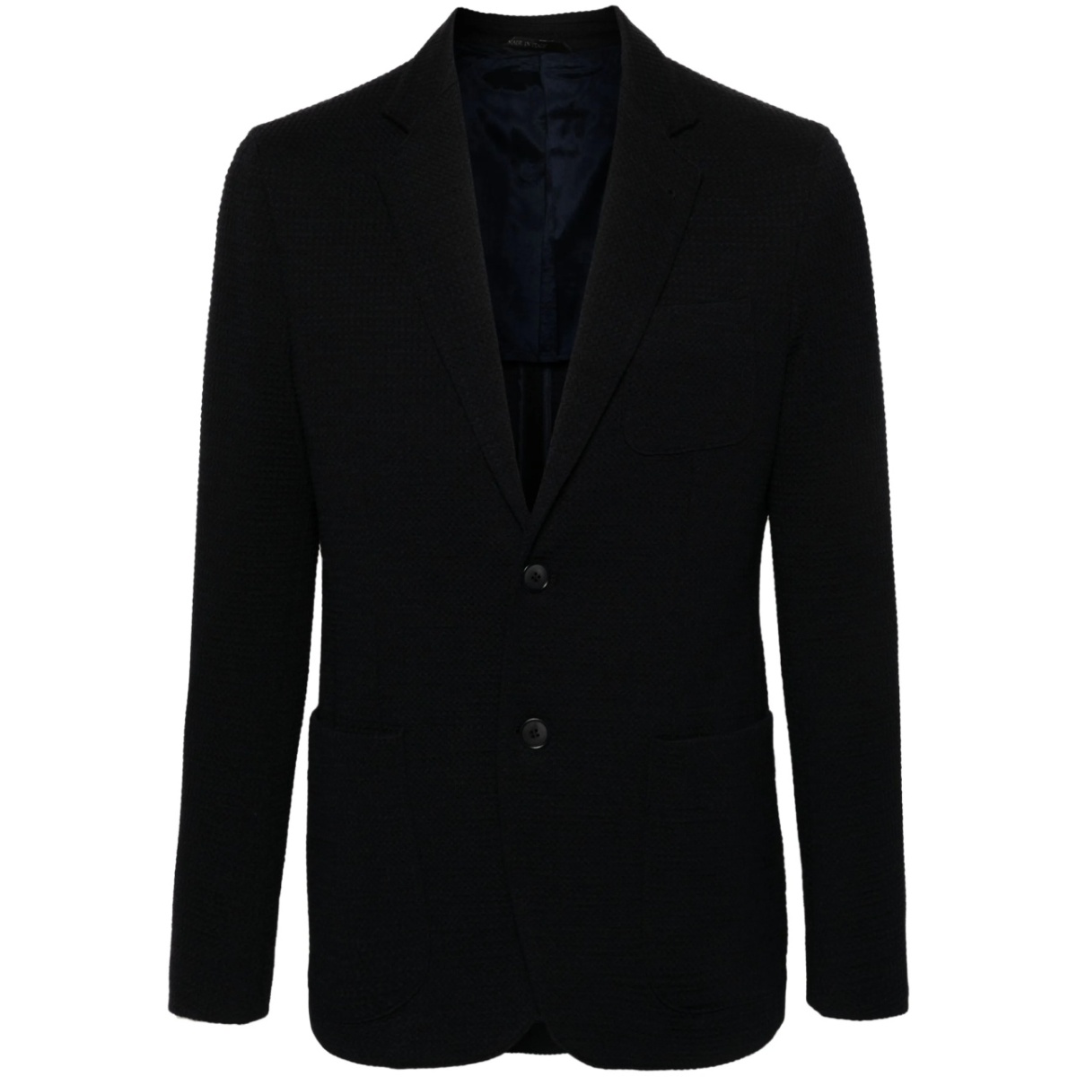 single-breasted textured blazer