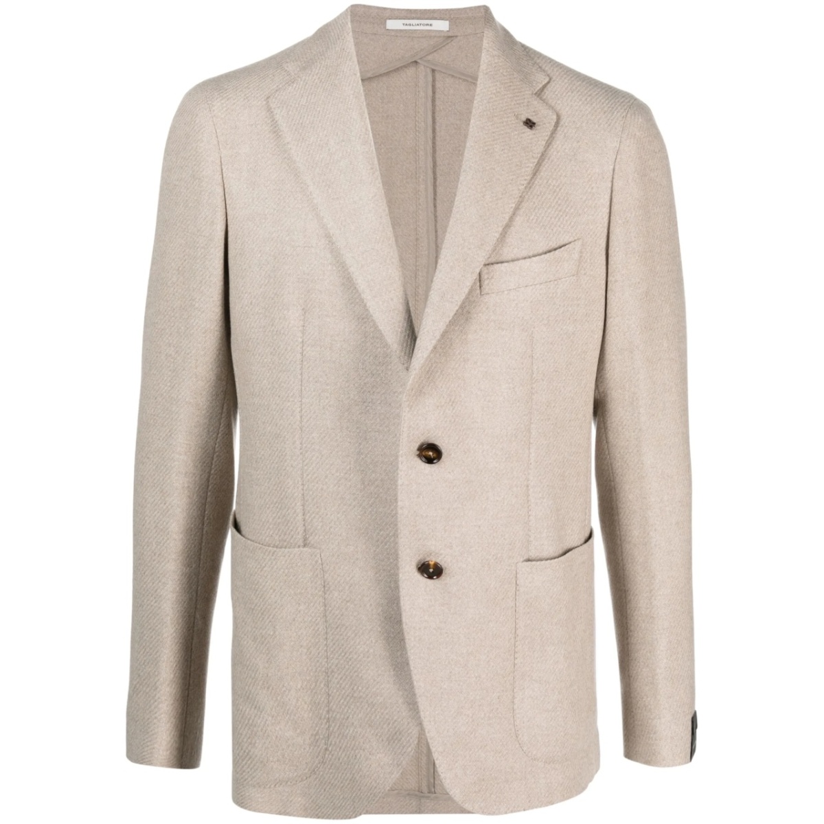 single-breasted virgin wool-blend blazer