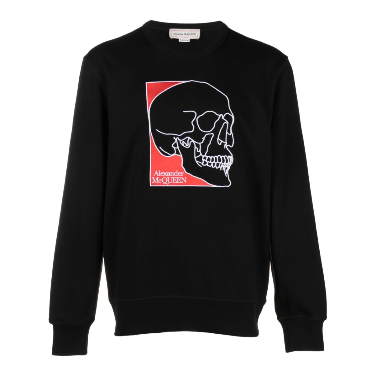 skull-print cotton sweatshirt