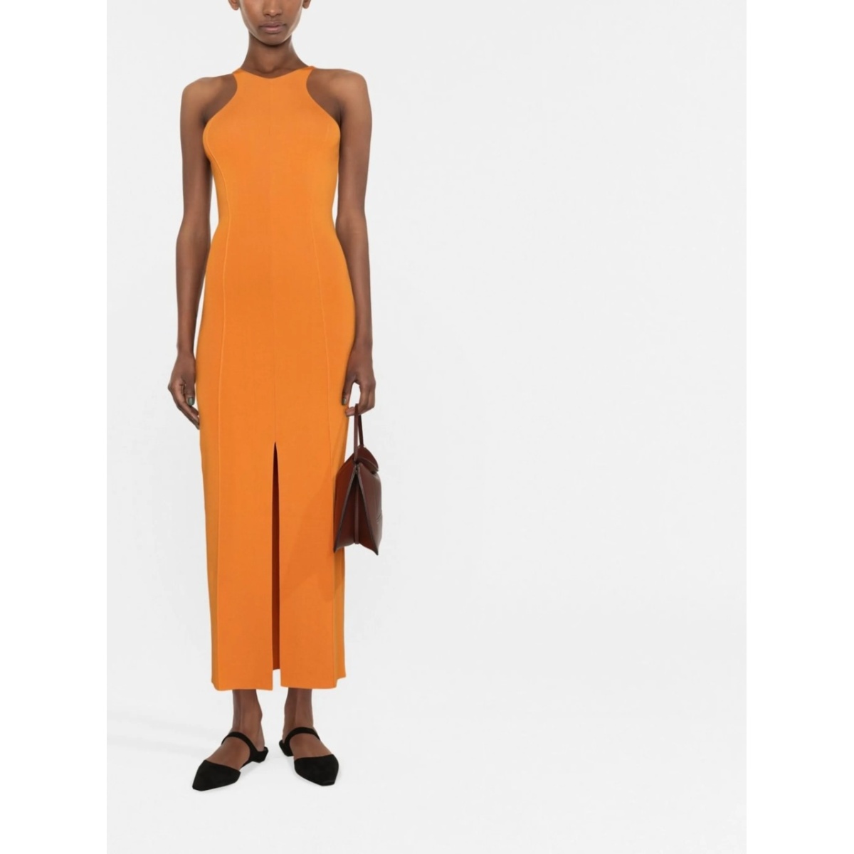 sleeveless fitted midi dress - Img 2