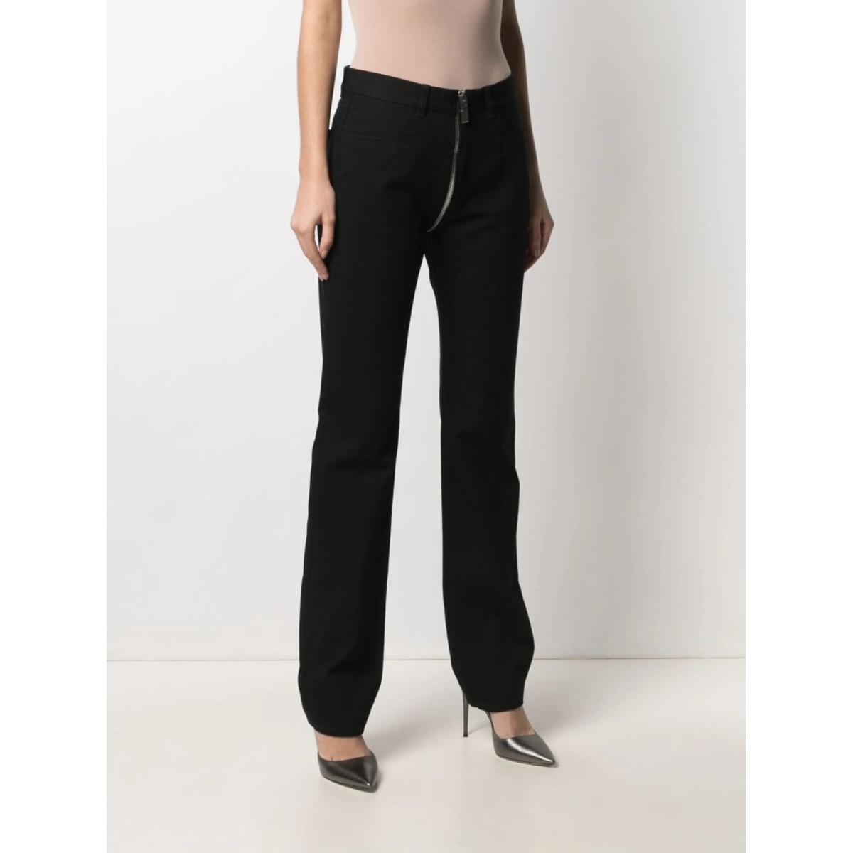 slim cut zip-detail jeans - Img 3