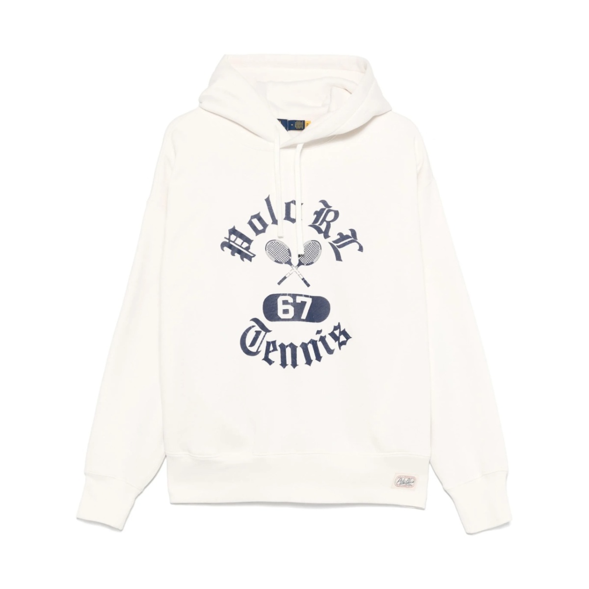 slogan-print hoodie