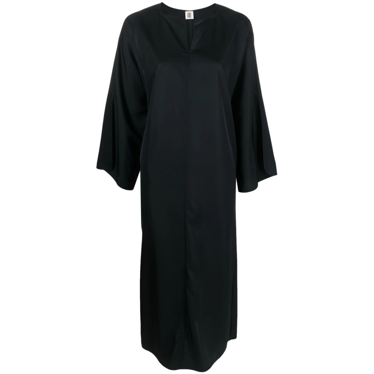 split-neck kaftan midi dress