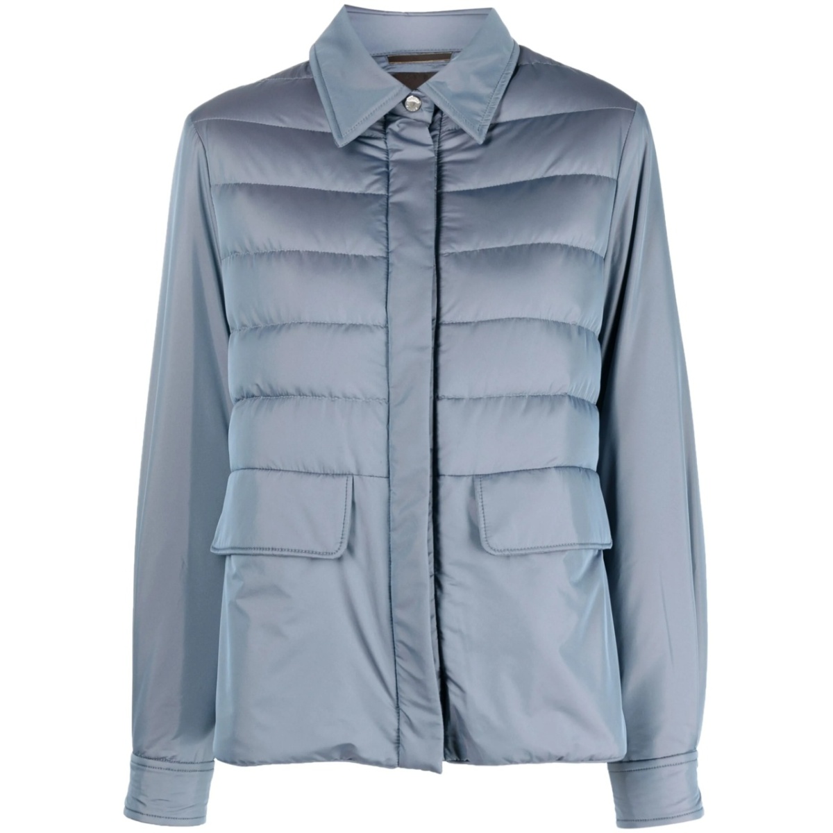 spread-collar quilted puffer jacket