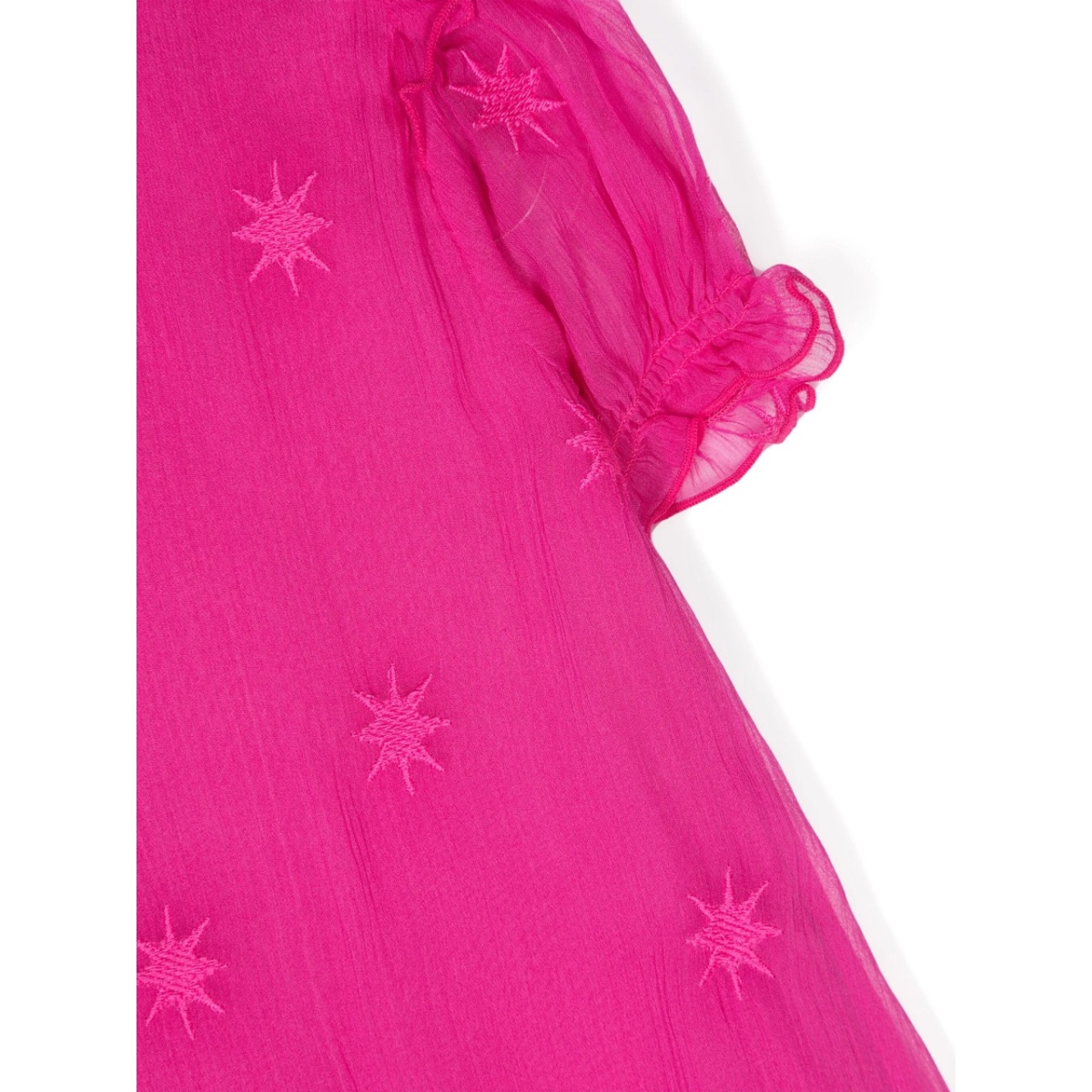 star-embroidered silk dress - Img 3