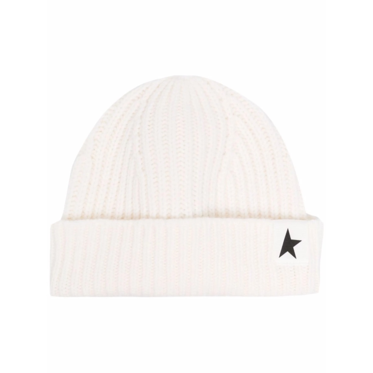 star patch ribbed beanie