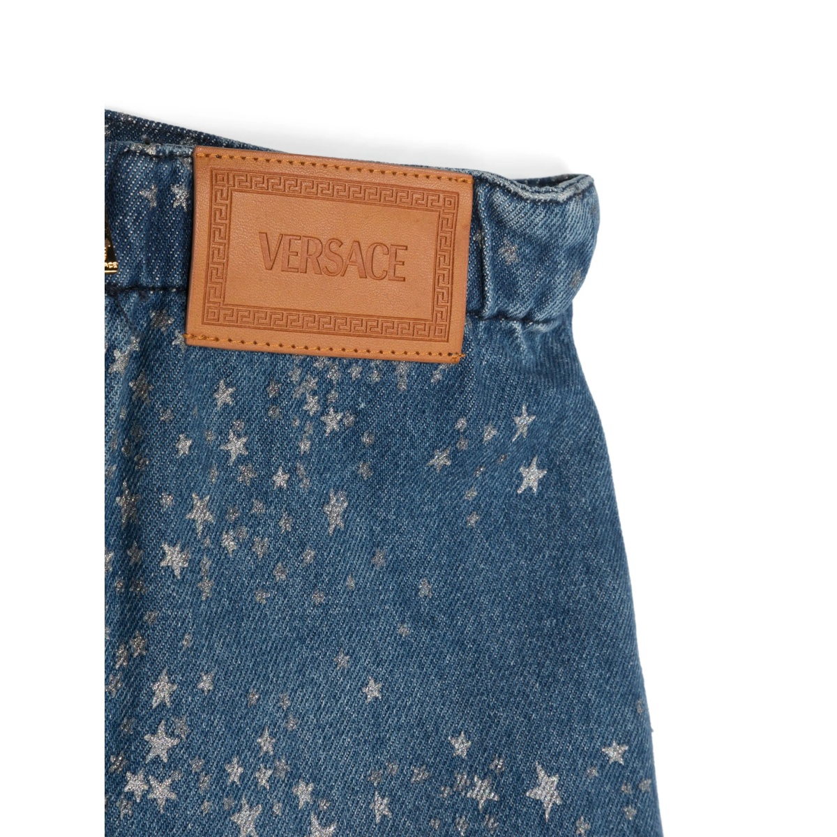 star-print denim miniskirt - Img 3