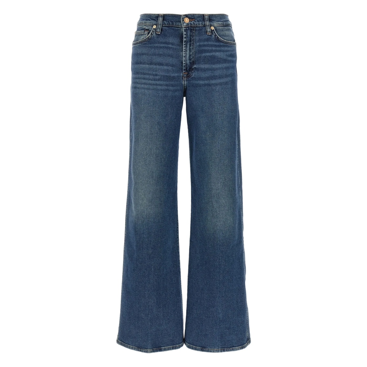 stonewashed wide-leg jeans