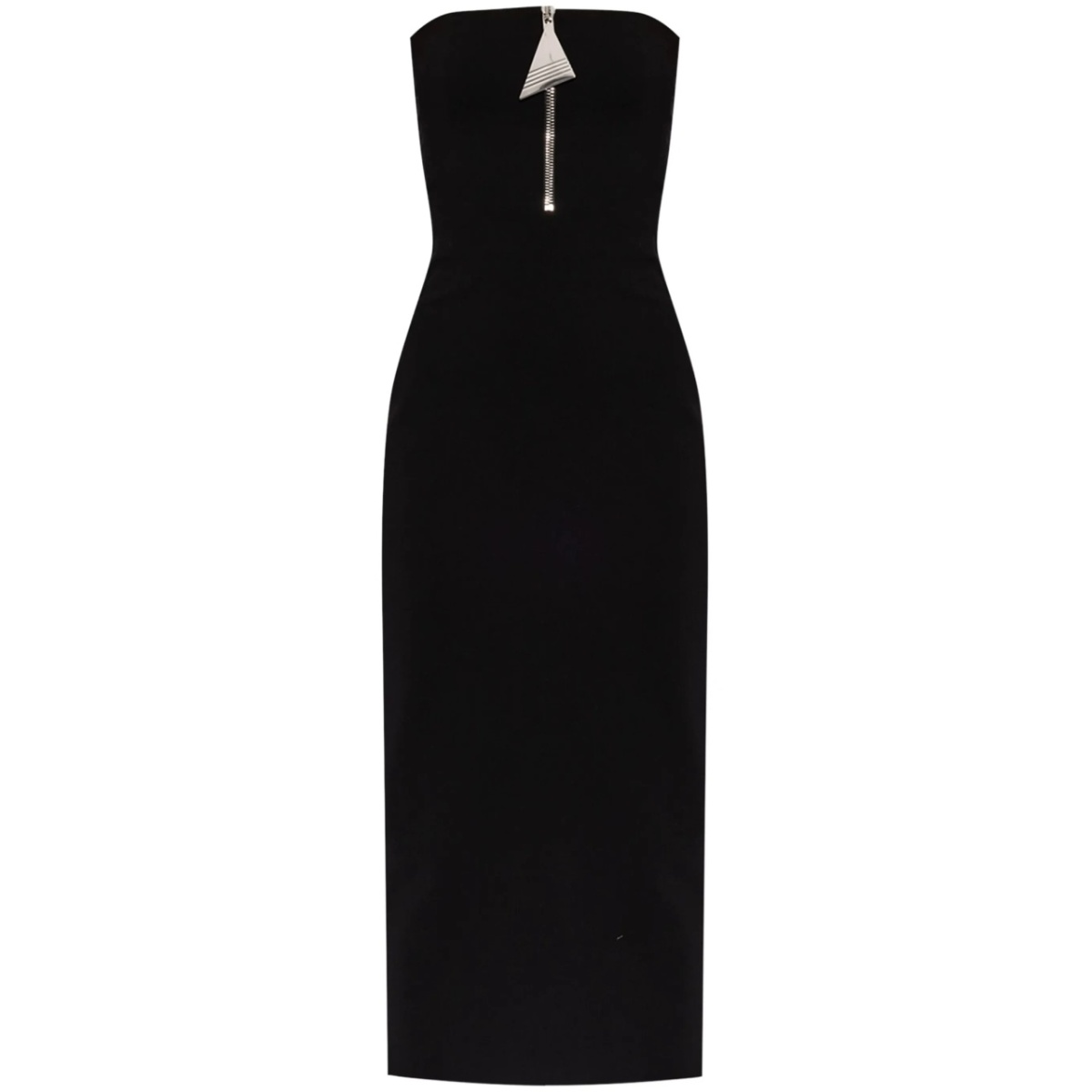 strapeless midi dress